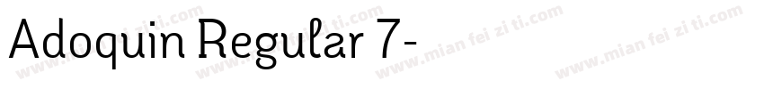 Adoquin Regular 7字体转换